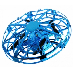 Rayline UFO dron JY803 ovladatelný rukou, senzory proti nárazu, RTF, modrá metalíza