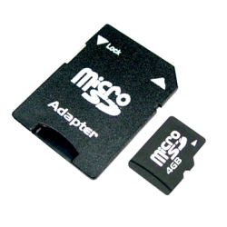 Micro SD karta s adaptérem 4GB
